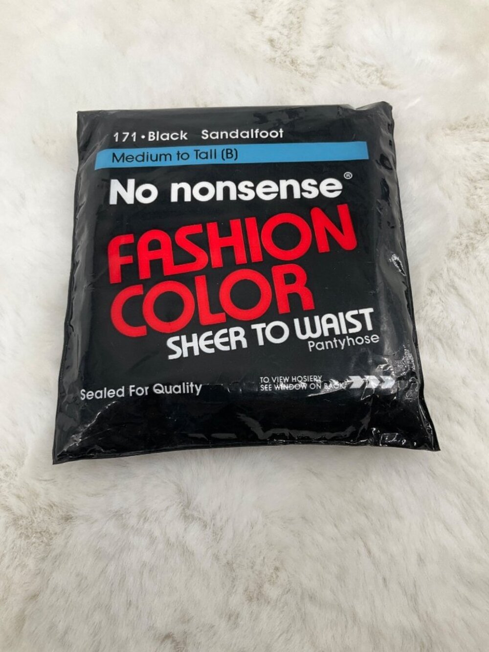 No Nonsense Fashion Color Sheer to waist Pantyhose Black Medium to Tall (B) #171